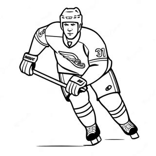 New York Rangers Hockey Player Skating Coloring Page 35333-28422