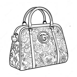 Stylish Gucci Handbag Coloring Page 35343-28442