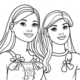 Barbie Skipper Stacie And Chelsea Coloring Page 35352-28431