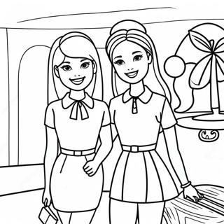 Barbie And Skipper Fun Adventure Coloring Page 35353-28436