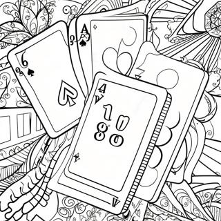 Colorful Uno Cards Coloring Page 35363-28446