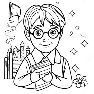 Harry Potter Birthday Coloring Pages