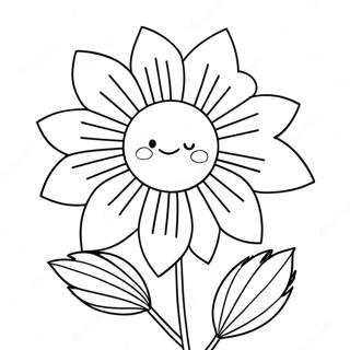 Sunny Sundrop With Flowers Coloring Page 35393-28465