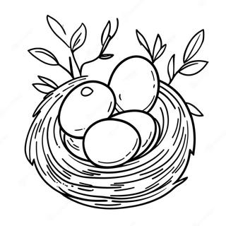 Bird Nest Coloring Pages