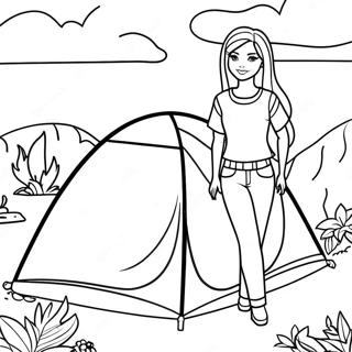 Barbie Camping Fun Coloring Page 35473-28534