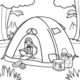 Barbie Camping Fun Coloring Page 35473-28535