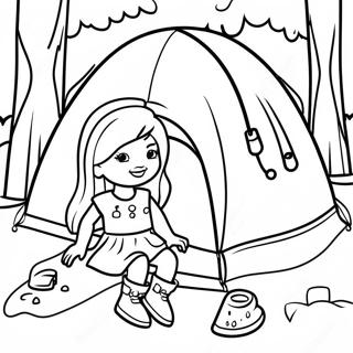 Barbie Camping Fun Coloring Page 35473-28536