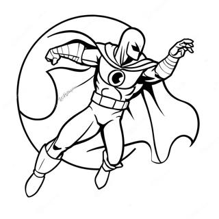 Moon Knight In Action Coloring Page 35483-28546