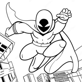 Moon Knight In Action Coloring Page 35483-28547