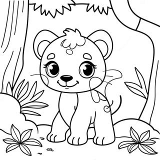 Cute Hard Animal Jungle Coloring Page 35492-28543