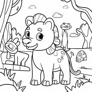 Adorable Hard Animal Safari Coloring Page 35493-28551