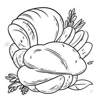 Freshly Baked Bread Coloring Page 35503-28556