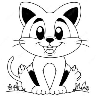 Felix The Cat With A Big Smile Coloring Page 35513-28571