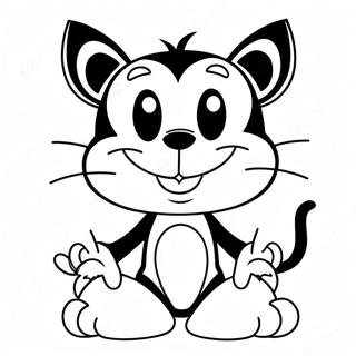 Felix The Cat With A Big Smile Coloring Page 35513-28572