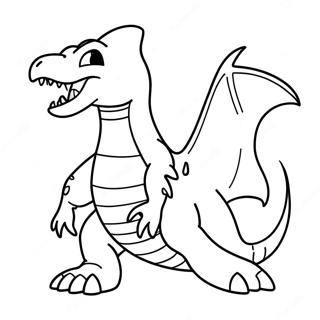 Garchomp In Action Coloring Page 35523-28575