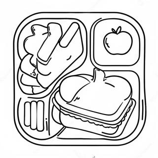 Colorful School Lunch Tray Coloring Page 35543-28589