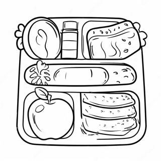 Colorful School Lunch Tray Coloring Page 35543-28591