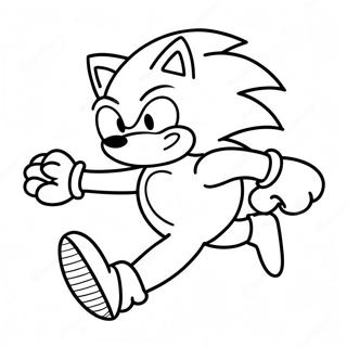 Sonic The Hedgehog Running Fast Coloring Page 35553-28597