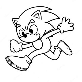 Sonic The Hedgehog Running Fast Coloring Page 35553-28599