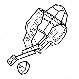 Minecraft Pickaxe Coloring Page 35572-28606