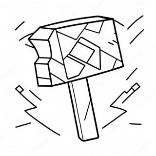 Diamond Minecraft Pickaxe Coloring Page 35573-28618