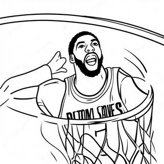 Anthony Davis Dunking Coloring Page 35583-28622