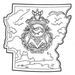 Arkansas State Outline Coloring Page 35592-28627