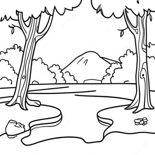 Beautiful Arkansas Nature Scenery Coloring Page 35593-28630