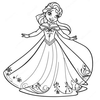 Frozen Disney Princess Coloring Page 3561-2947