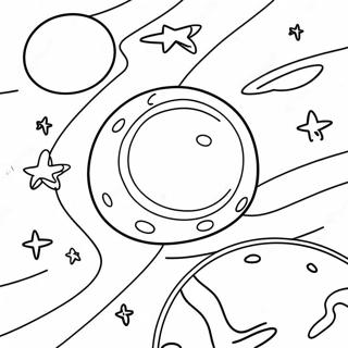 Sparkling Stars And Planets Coloring Page 35623-28653