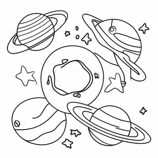 Sparkling Stars And Planets Coloring Page 35623-28656