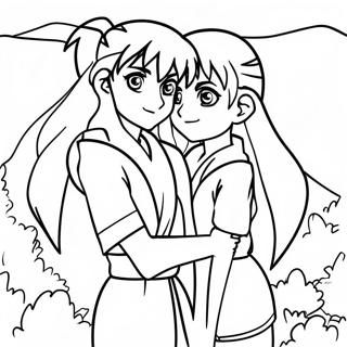 Kagome And Inuyasha Adventure Coloring Page 35723-28731