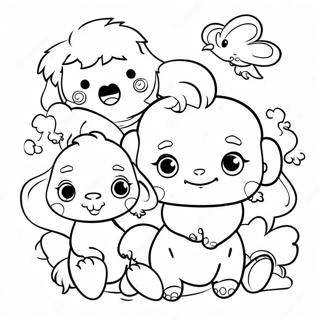 Cute Ragatha With Friends Coloring Page 35743-28749