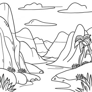 Fantasy Landscape Midjourney Coloring Page 35793-28790