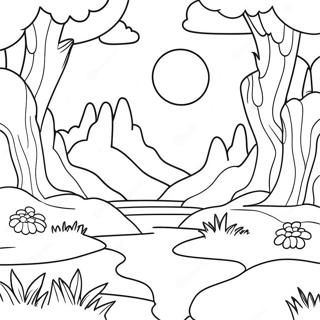 Fantasy Landscape Midjourney Coloring Page 35793-28791