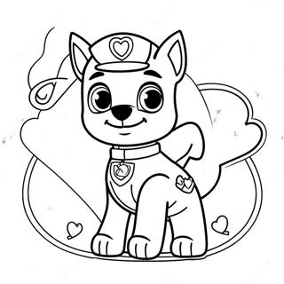 Paw Patrol Valentine Coloring Pages