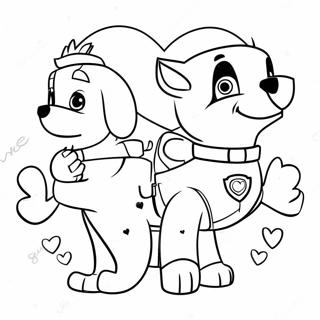 Paw Patrol Valentine Coloring Page 35802-28794