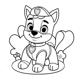 Paw Patrol Valentine Coloring Page 35802-28795