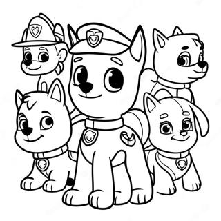 Charming Paw Patrol Characters Coloring Page 35803-28799