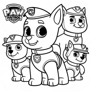 Charming Paw Patrol Characters Coloring Page 35803-28800