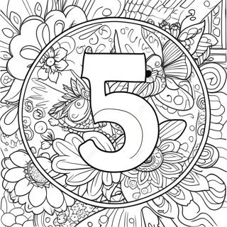 Number 5 Coloring Pages