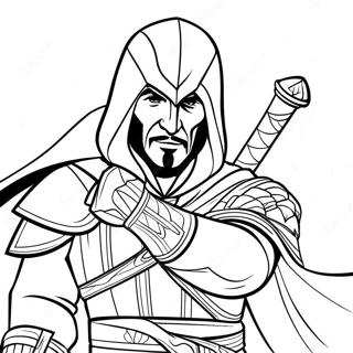 Ezio Auditore In Action Coloring Page 35863-28845