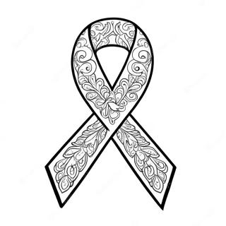 Cancer Ribbon Outline Coloring Page 35872-28852