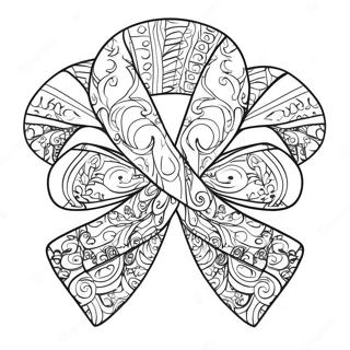 Colorful Cancer Ribbon Design Coloring Page 35873-28853