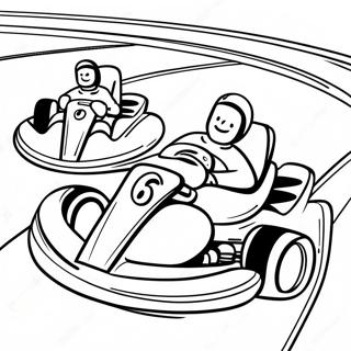 Go Kart Racing On A Track Coloring Page 35882-28859