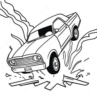 Exciting Car Crash Coloring Page 35933-28902