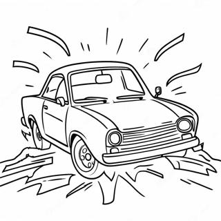 Exciting Car Crash Coloring Page 35933-28903