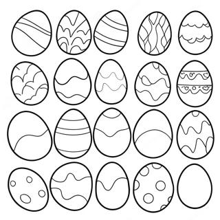 Colorful Easter Eggs Coloring Page 35942-28914