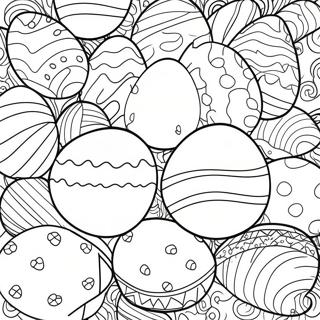 Colorful Easter Eggs Coloring Page 35942-28915