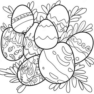 Colorful Easter Eggs Coloring Page 35942-28916